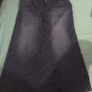 Long jean skirt